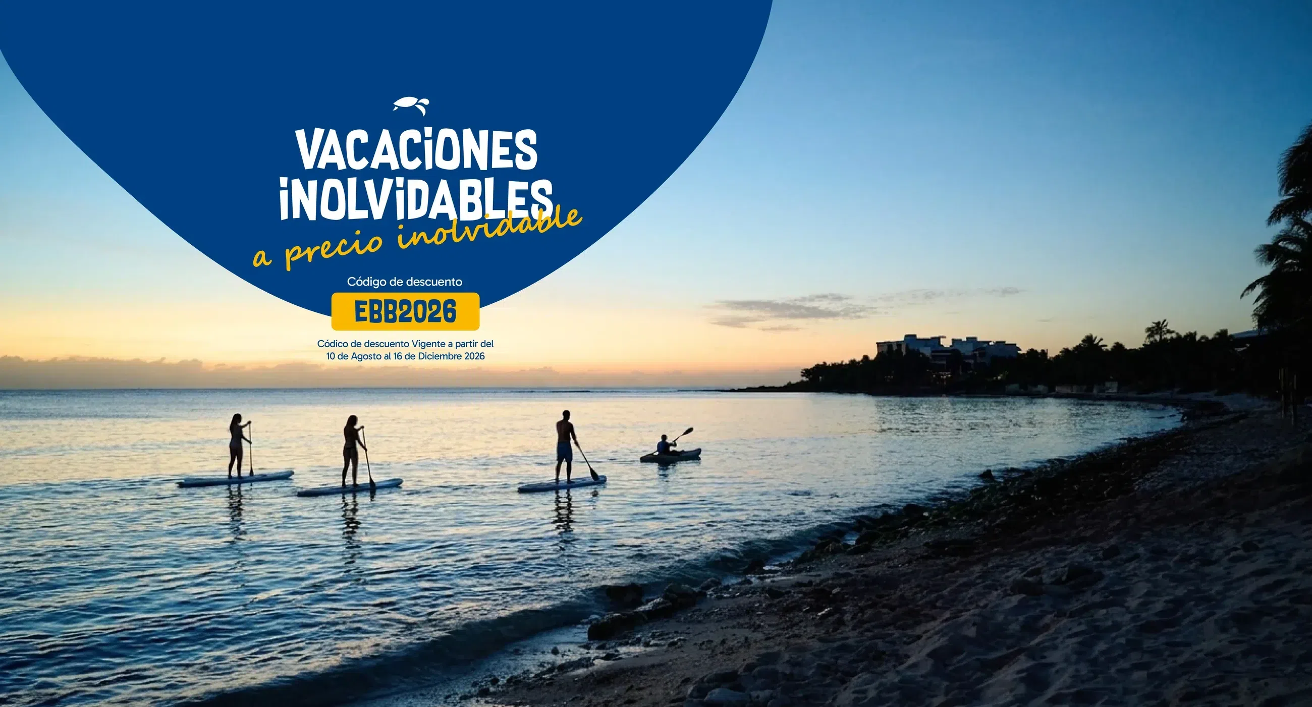 Atardecer en el Caribe mexicano